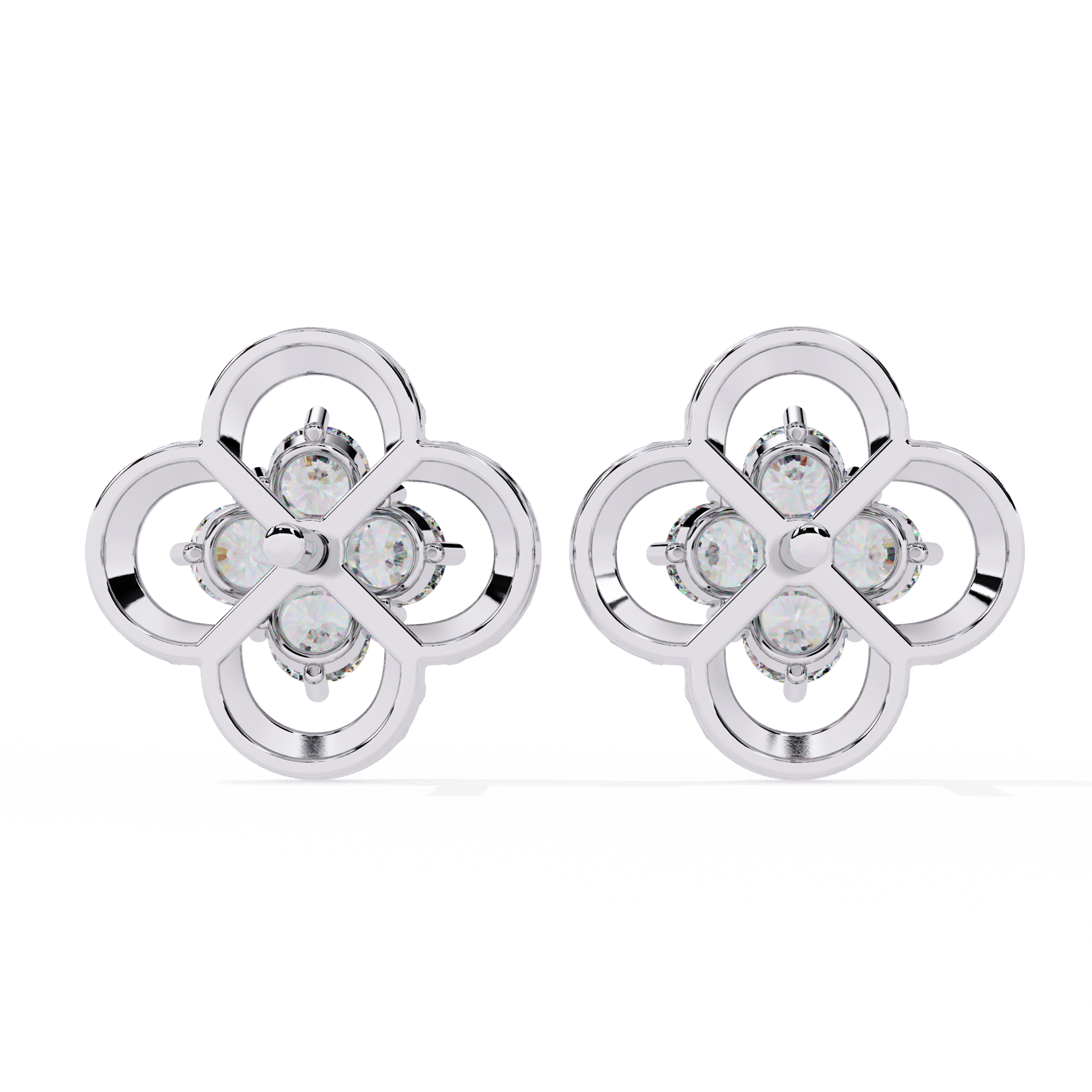 Buy Timeless Clover Natural Diamond Studs | SolitaireKart